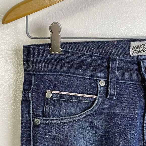 Naked Famous Skinny Guy 28 Mens Selvedge Multicolor Fill Paint Distressed 36" - Picture 4 of 15